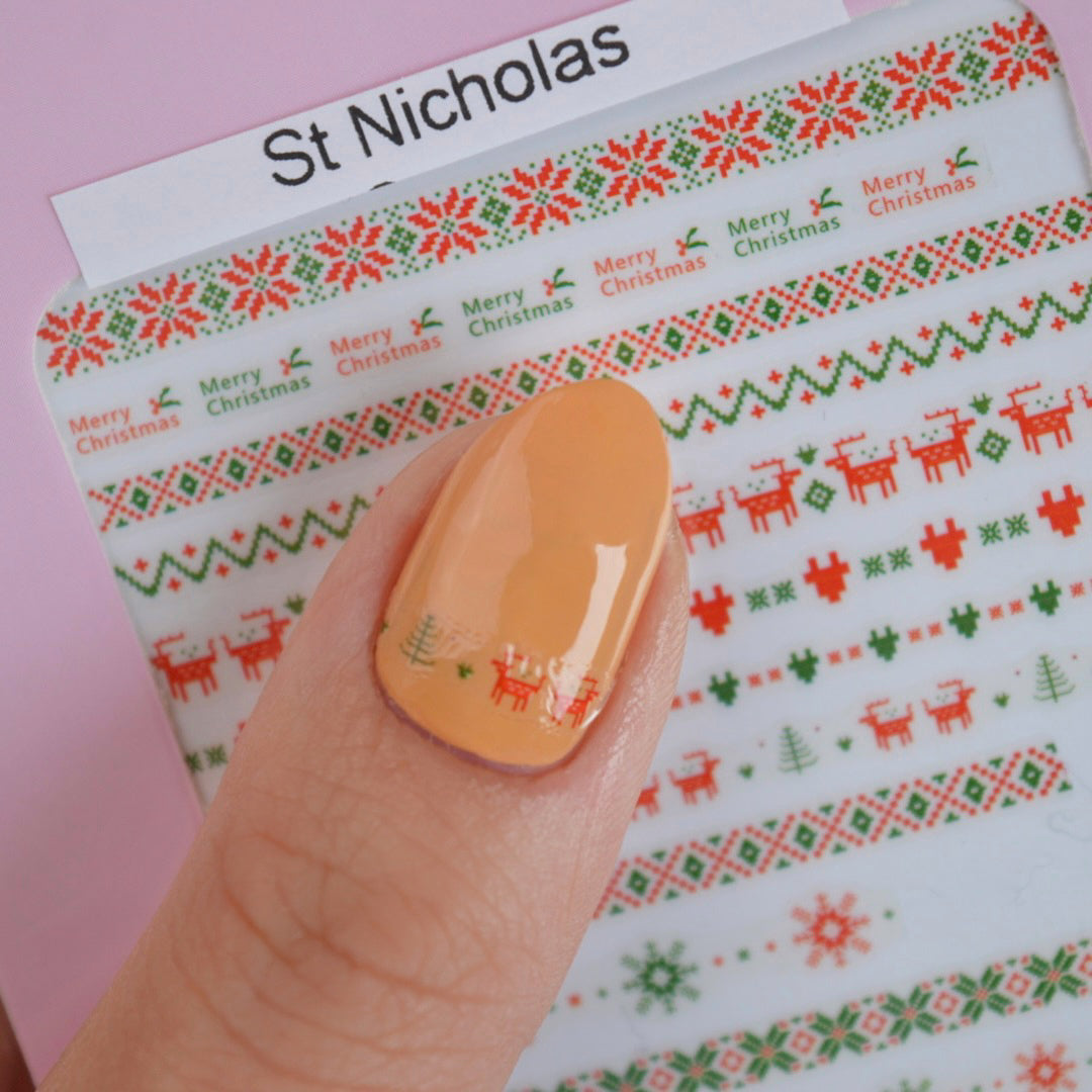 St Nicholas PLAY Nail Art Sticker