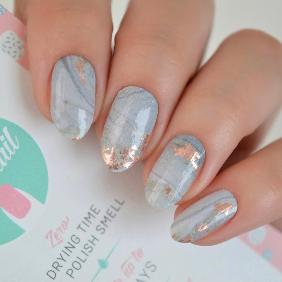 Storm | Grey Marble Nail Polish Wrap