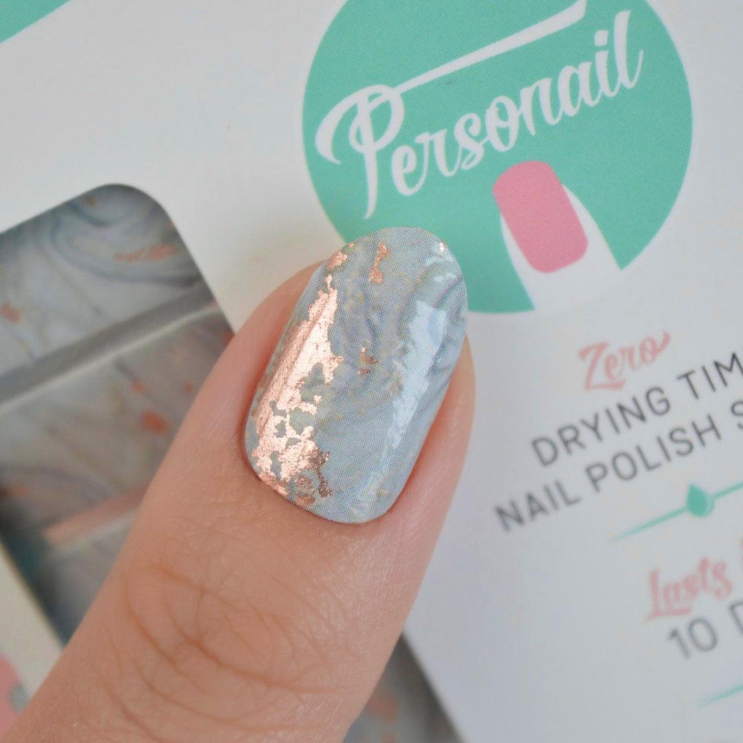 Storm | Grey Marble Nail Polish Wrap