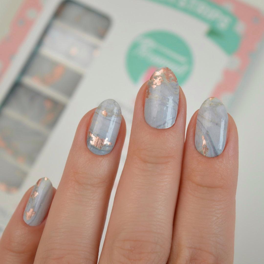 Storm | Grey Marble Nail Polish Wrap