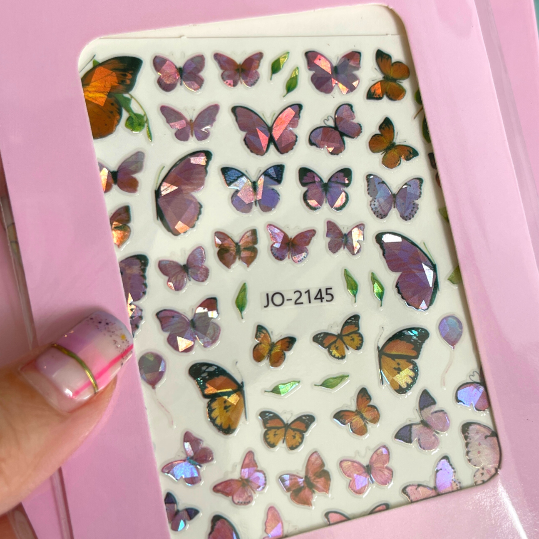 Butterfly Lavender PLAY Nail Art Sticker