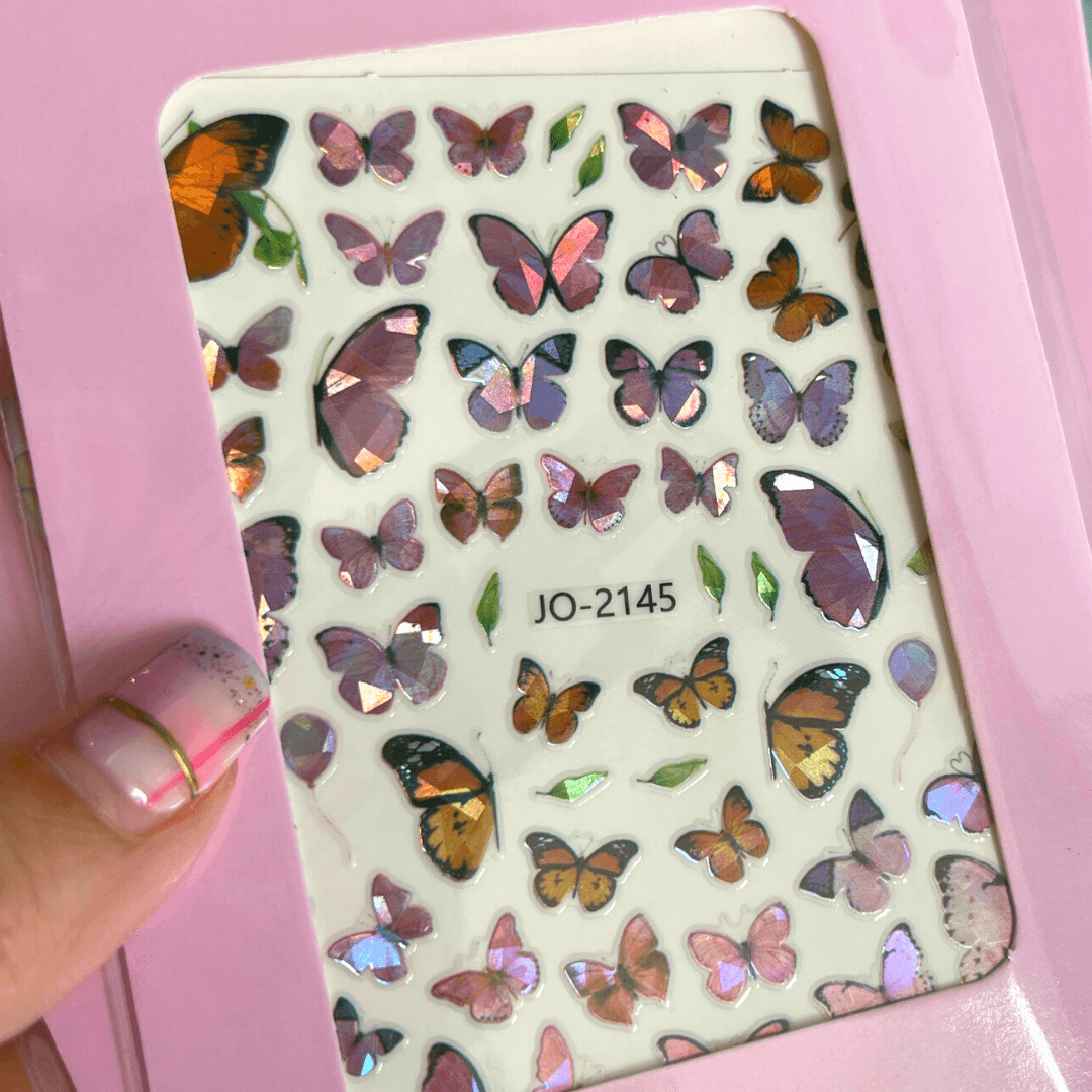 Butterfly Lavender PLAY Nail Art Sticker