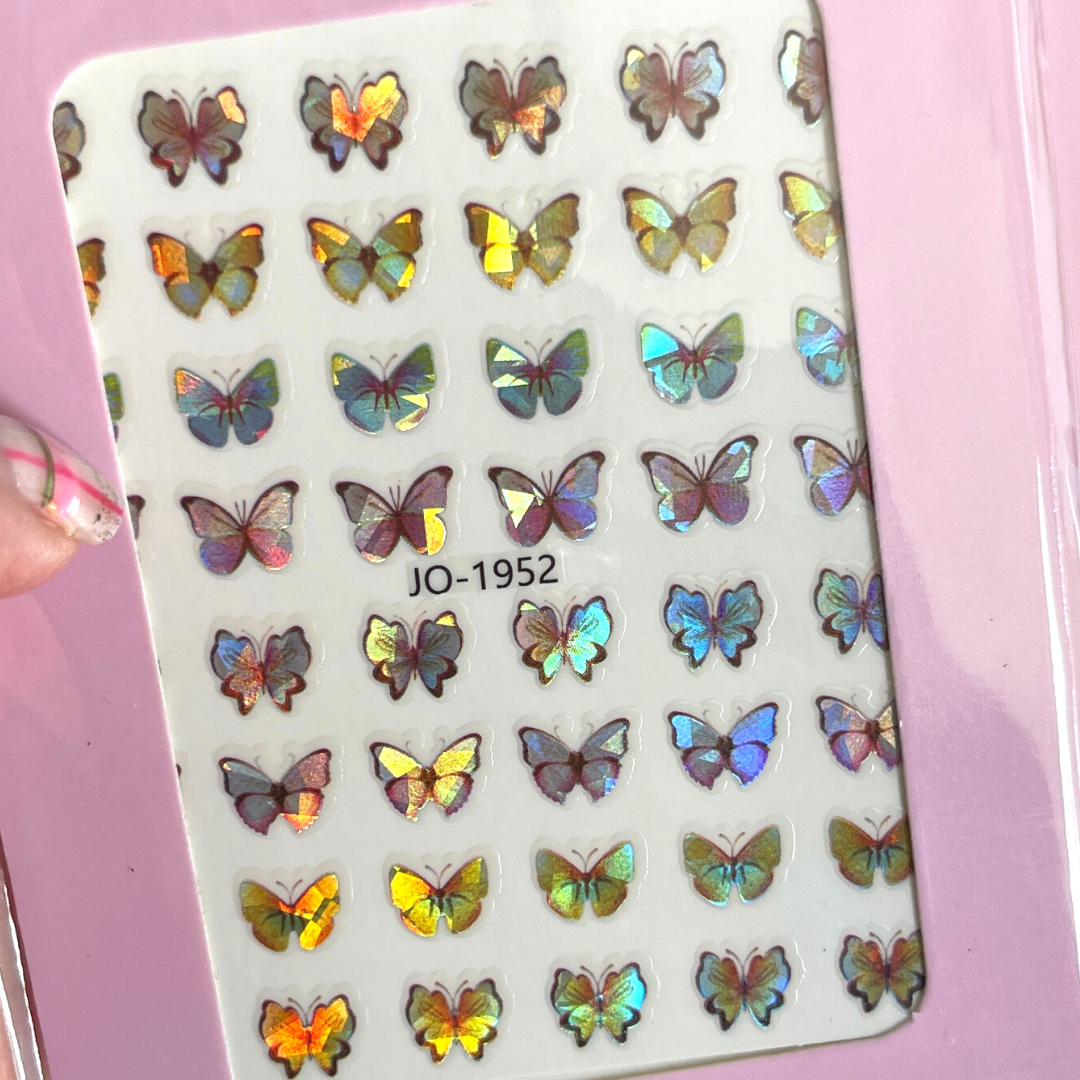 Butterfly Rainbow PLAY Nail Art Sticker