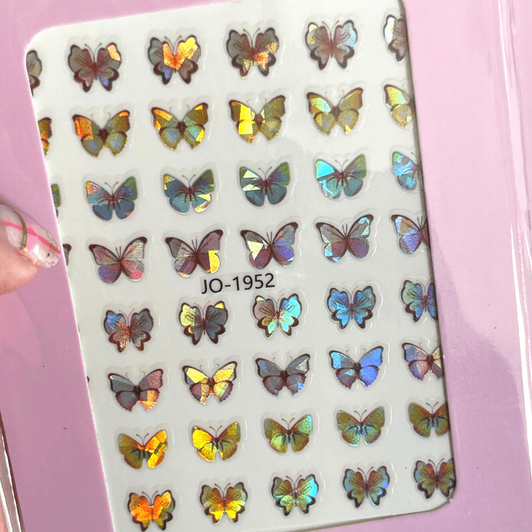 Butterfly Rainbow PLAY Nail Art Sticker