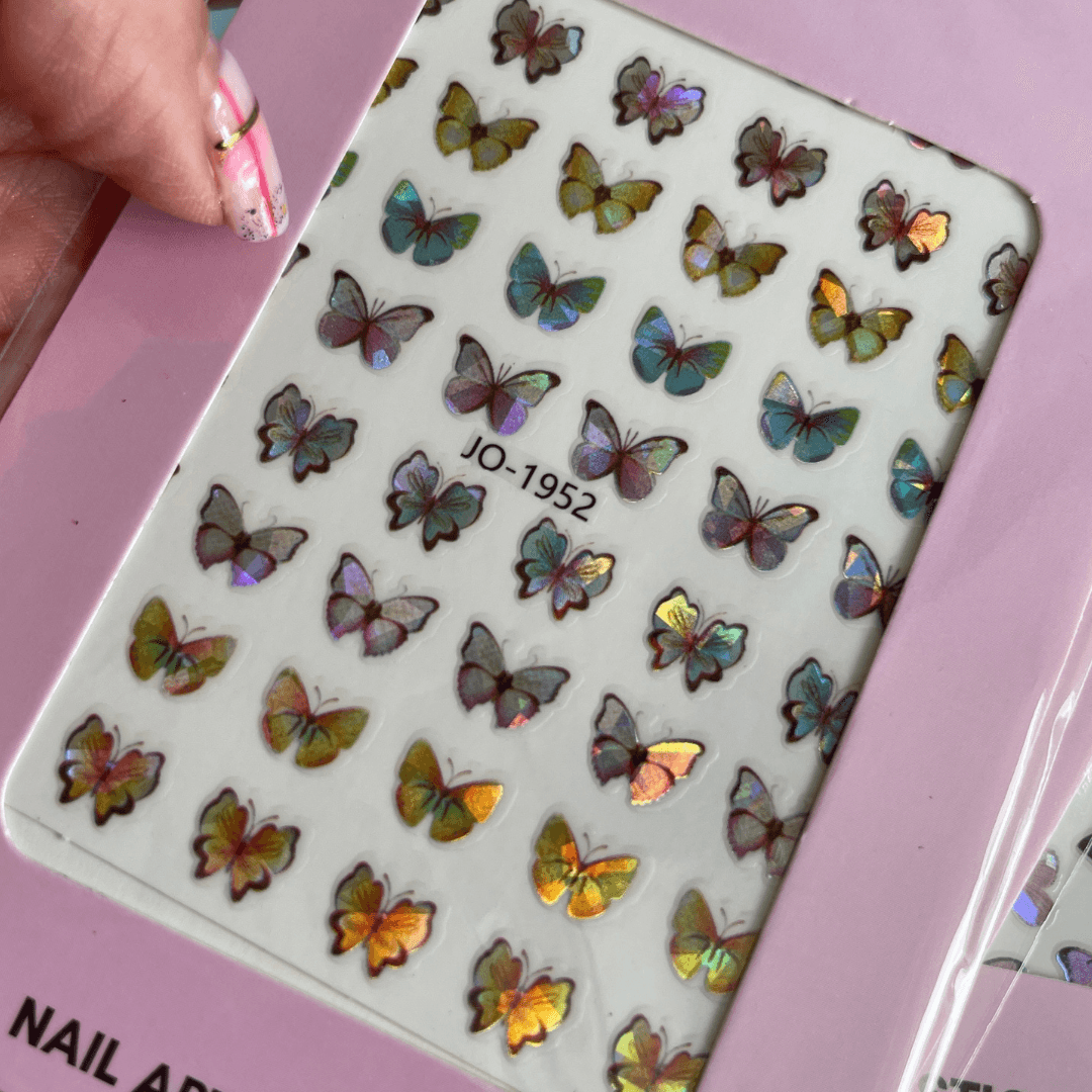 Butterfly Rainbow PLAY Nail Art Sticker