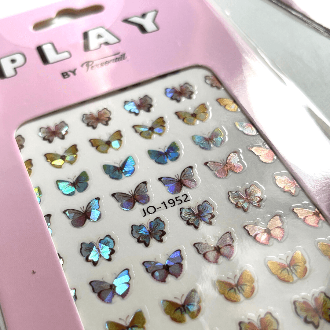 Butterfly Rainbow PLAY Nail Art Sticker