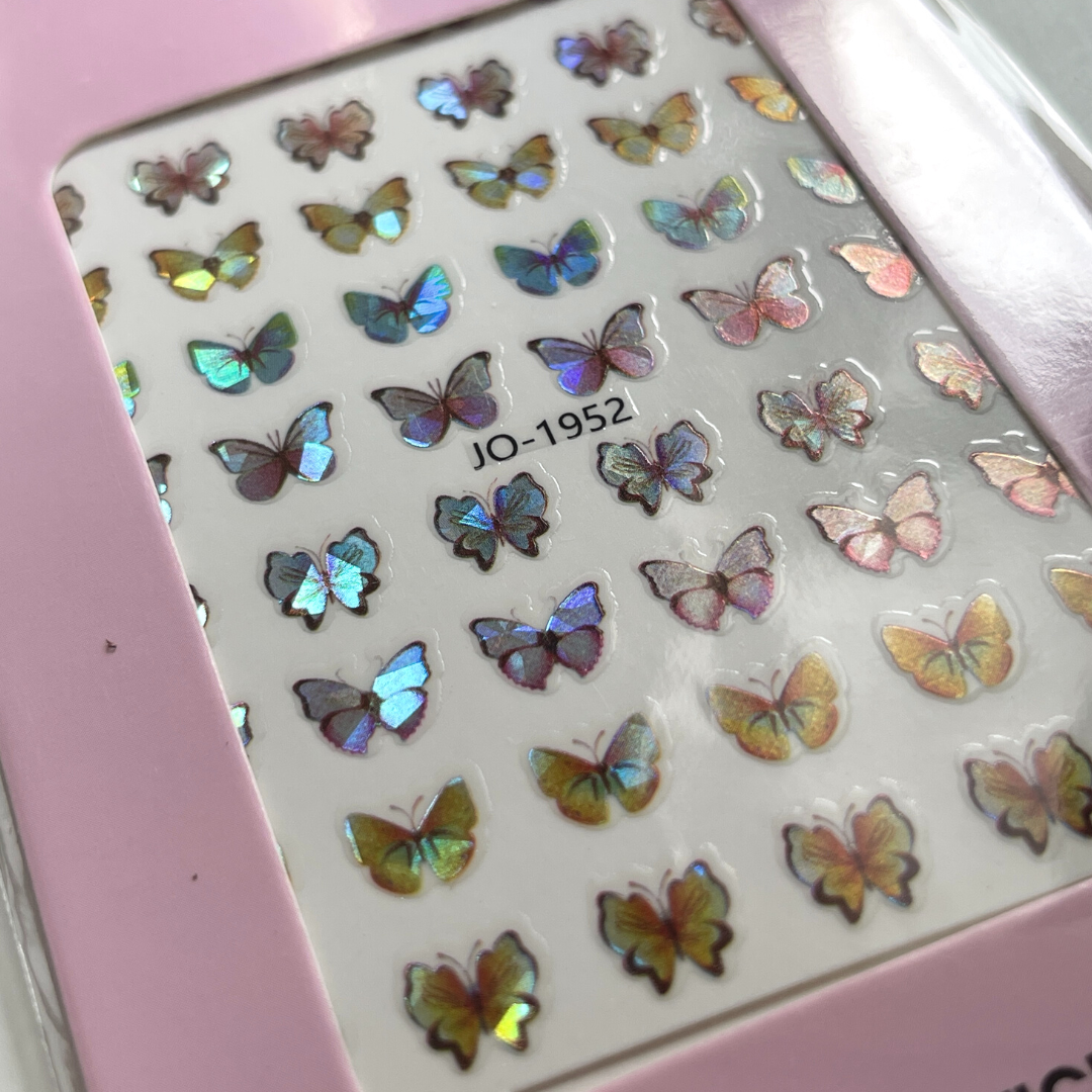 Butterfly Rainbow PLAY Nail Art Sticker