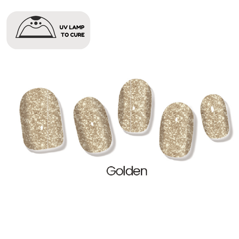 Golden | Jellies DIY Soft Semi Cured Gel Nail Wraps