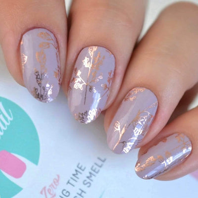 Botanica | Floral Metallic Nail Polish Wrap