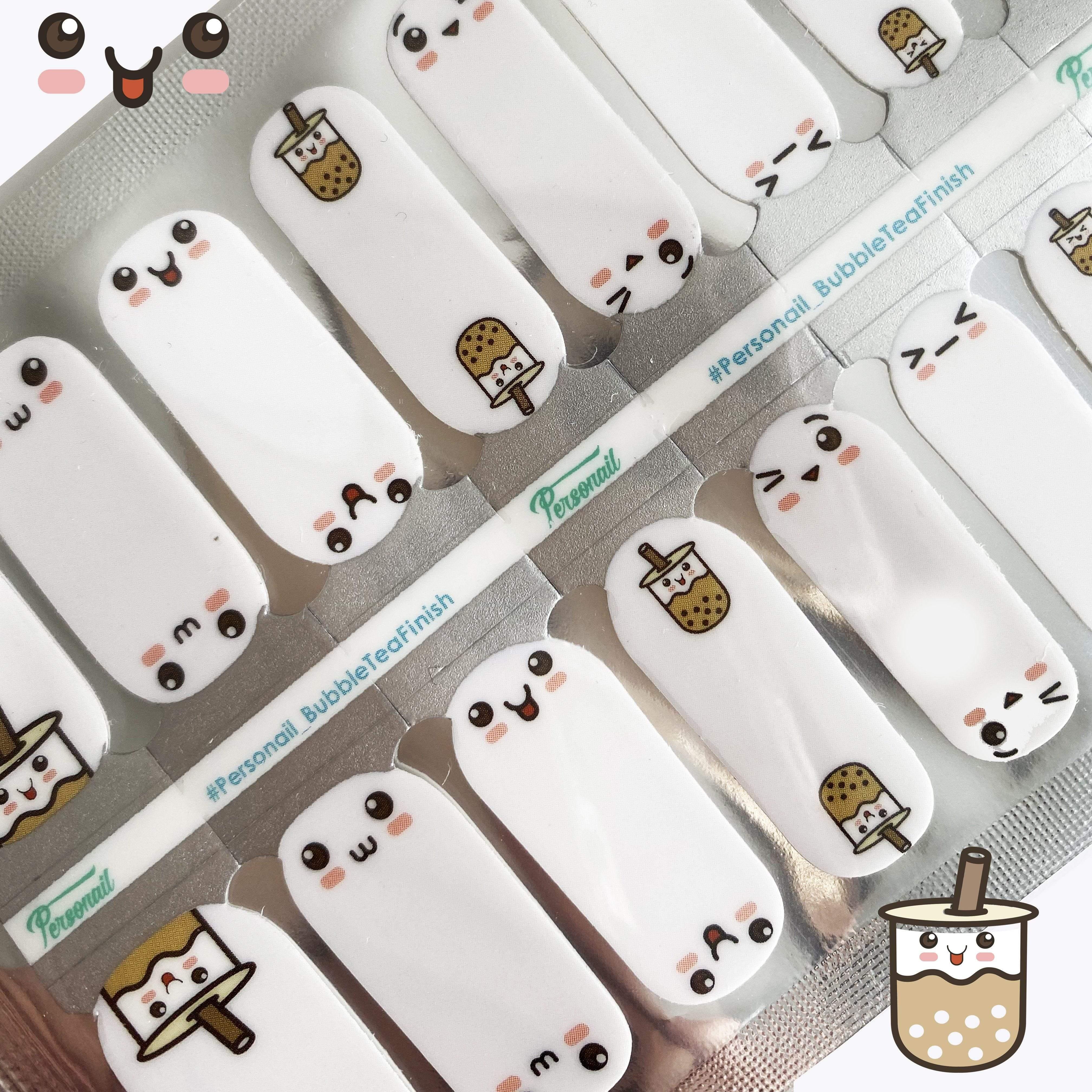 Personail Nail Wraps Bubble Tea boba
