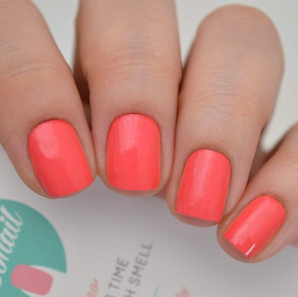 Personail Nail Wraps Callipo | Neon Orange Plain Colour Nail Polish Wrap