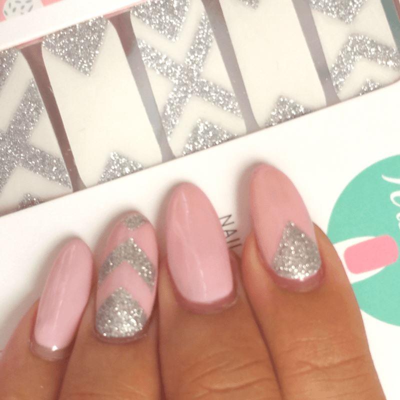 Personail Nail Wraps Cover Up in Silver (Transparent)