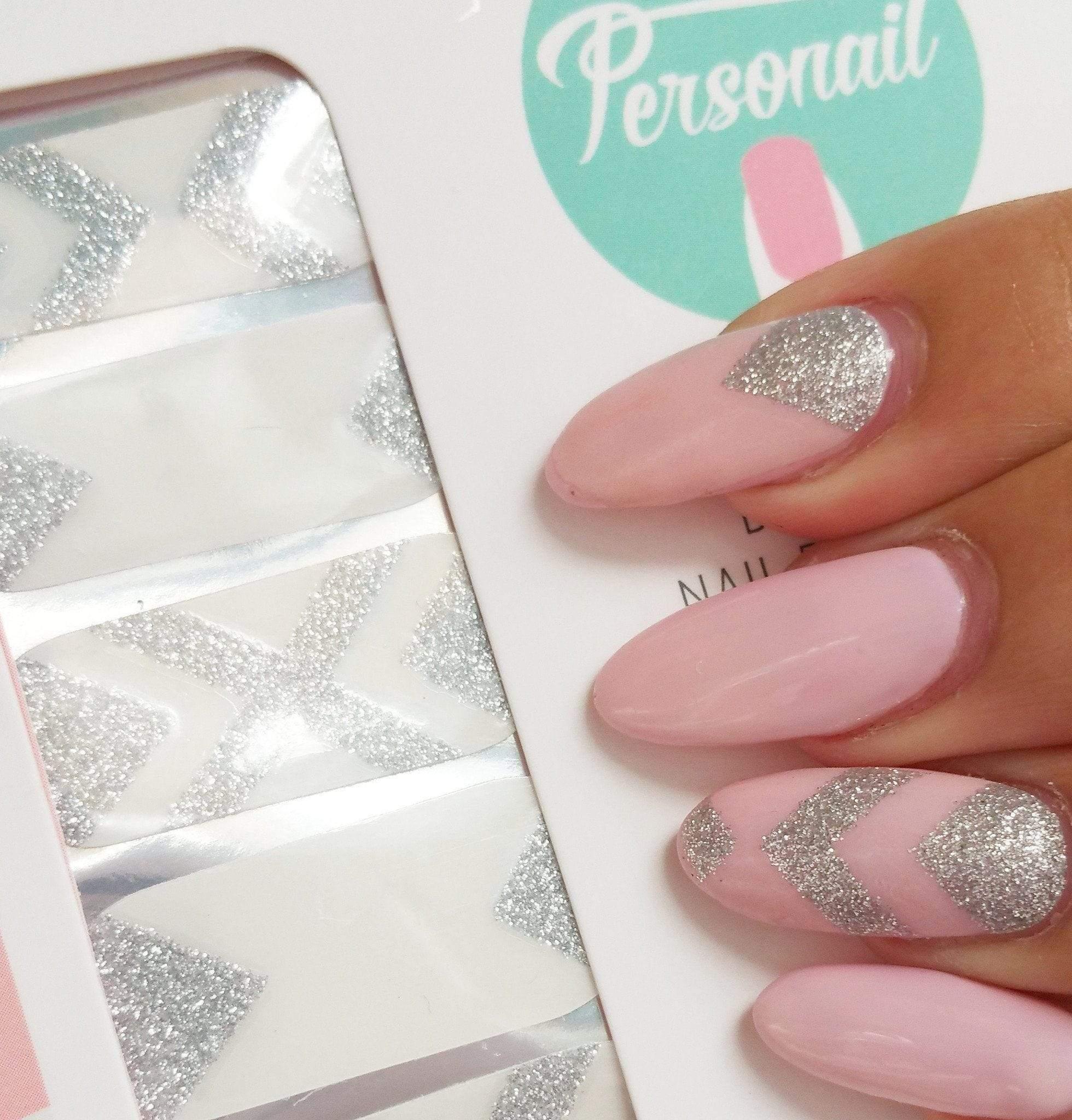 Personail Nail Wraps Cover Up in Silver (Transparent)