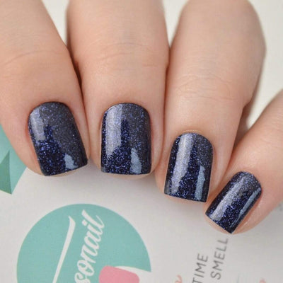 Dancing Stars | Dark Blue Glitter Nail Polish Wrap