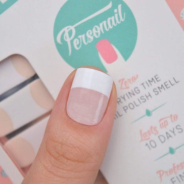 Personail Nail Wraps French Tip (Transparent base with white tip)