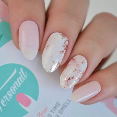 Glammy Marble Rose Gold Nail Wraps