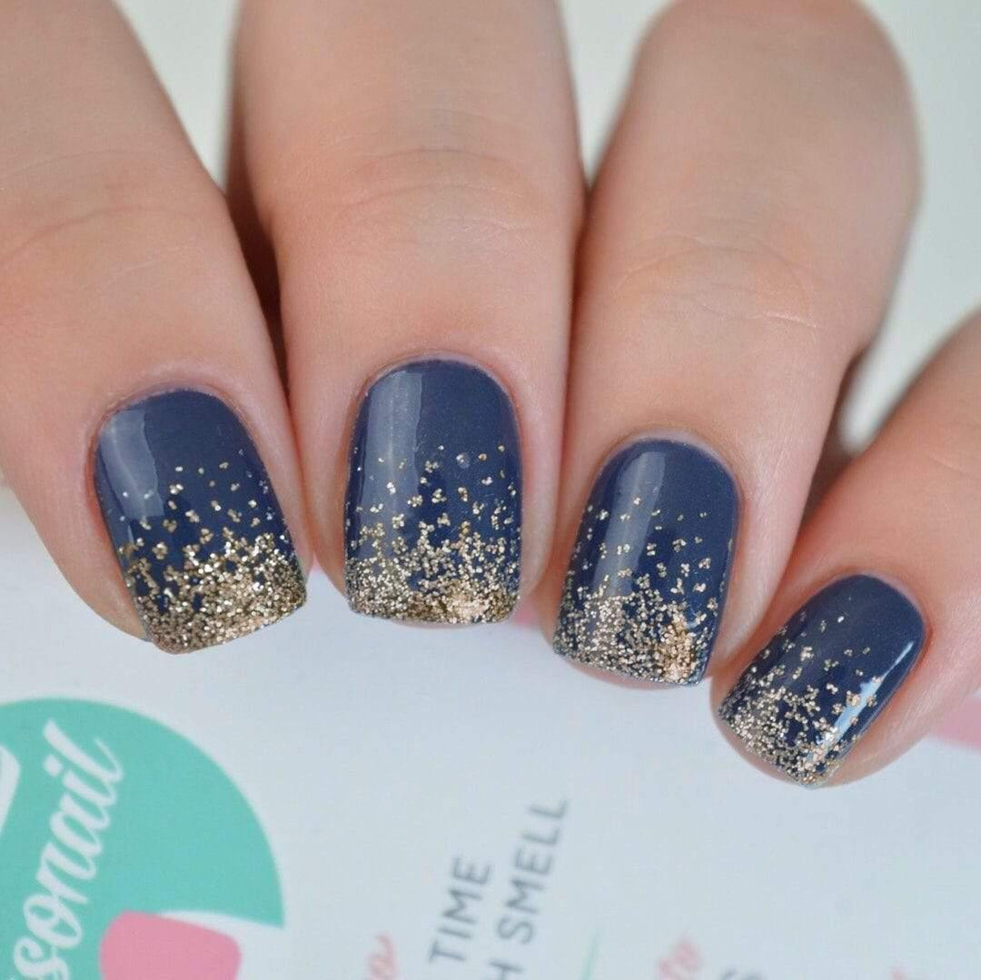 Personail Nail Wraps Gold Tips (Transparent)
