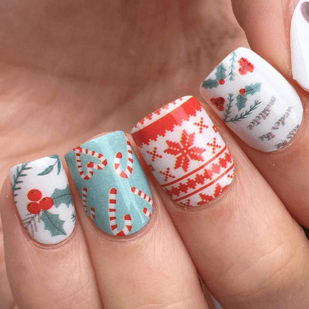 Personail Nail Wraps Ho Ho Holy Christmas Nails