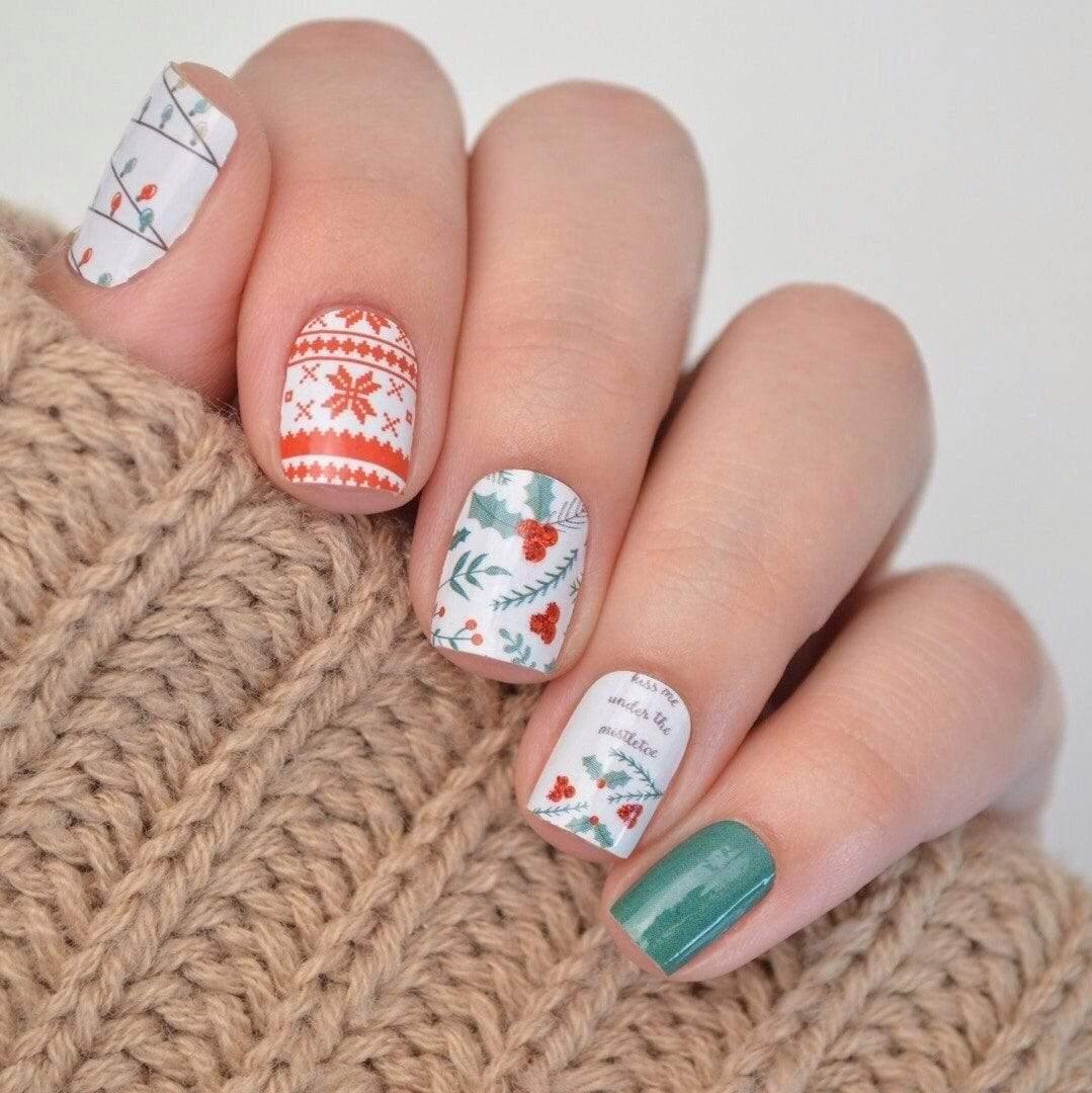 Personail Nail Wraps Ho Ho Holy Christmas Nails