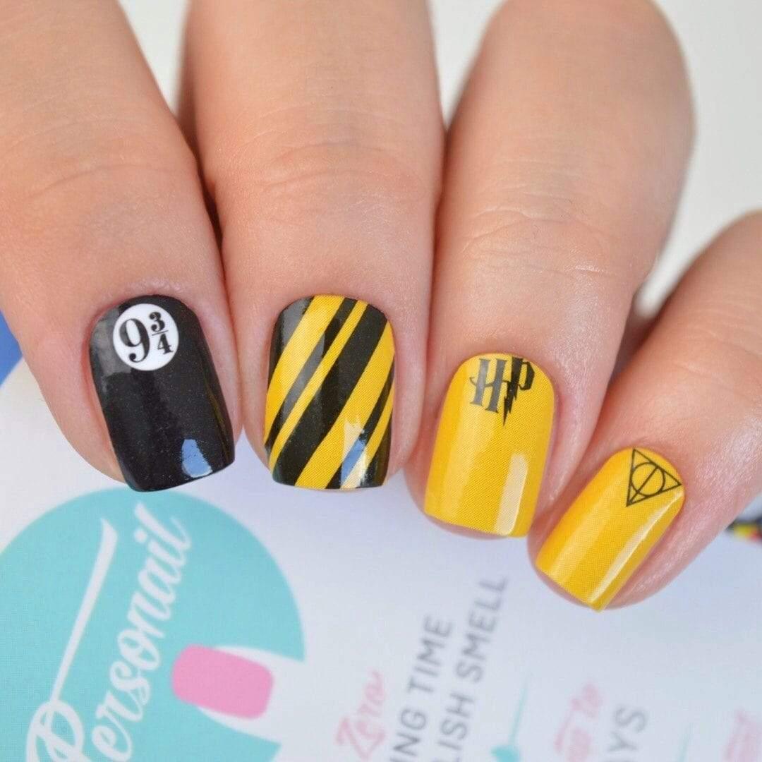 Personail Nail Wraps Hufflepuff