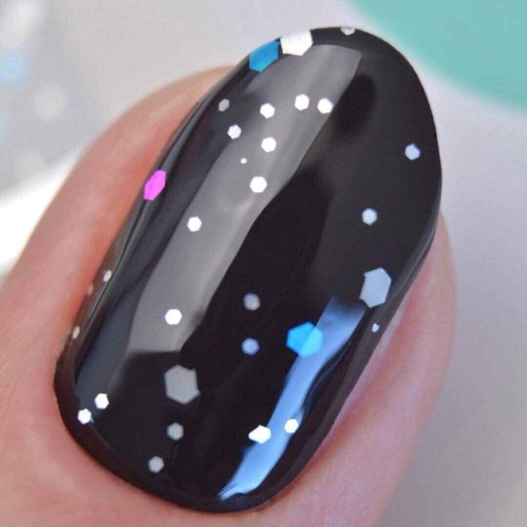Personail Nail Wraps Liv Black Glitter