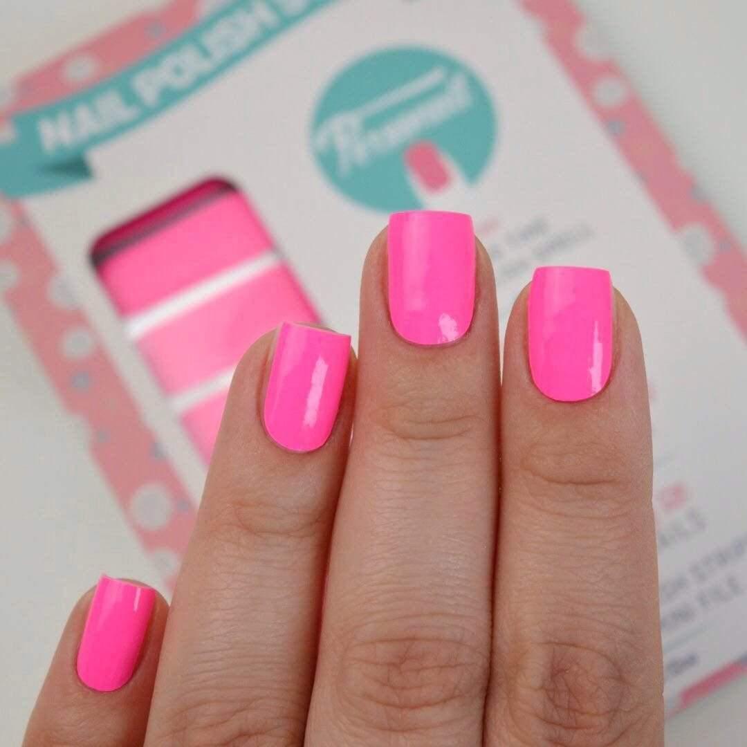 Neon Pink Nail Polish Wraps - Brighten Up Your Nails – Personail