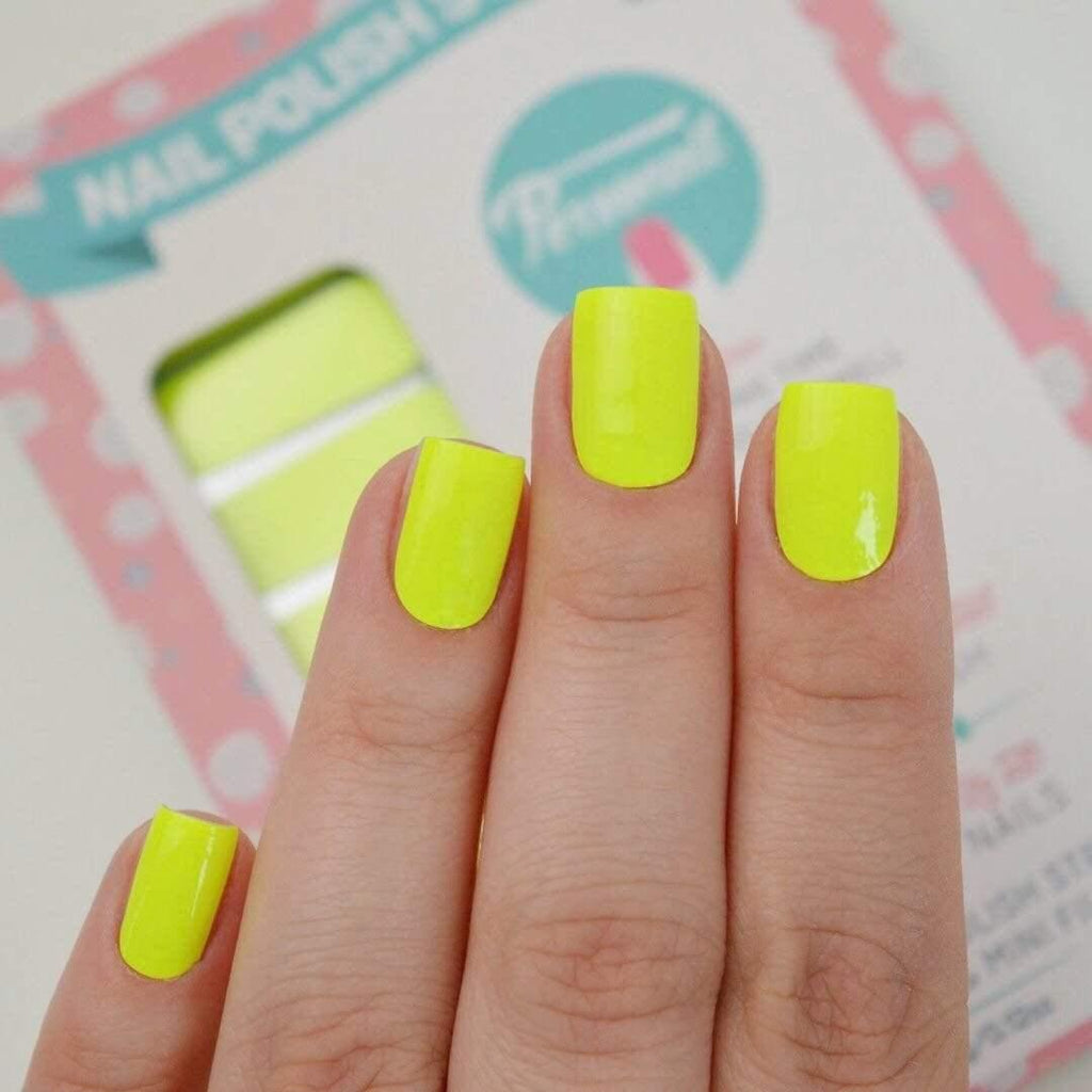 Personail Nail Wraps Neon Yellow