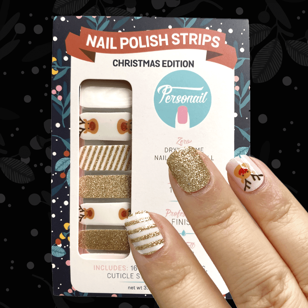 Personail Nail Wraps Reindeer