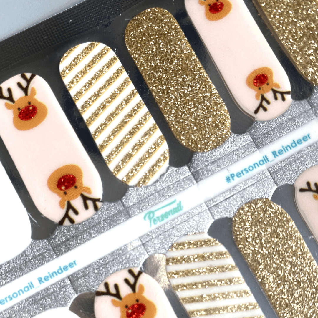 Personail Nail Wraps Reindeer