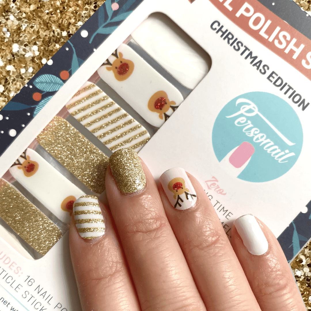 Personail Nail Wraps Reindeer